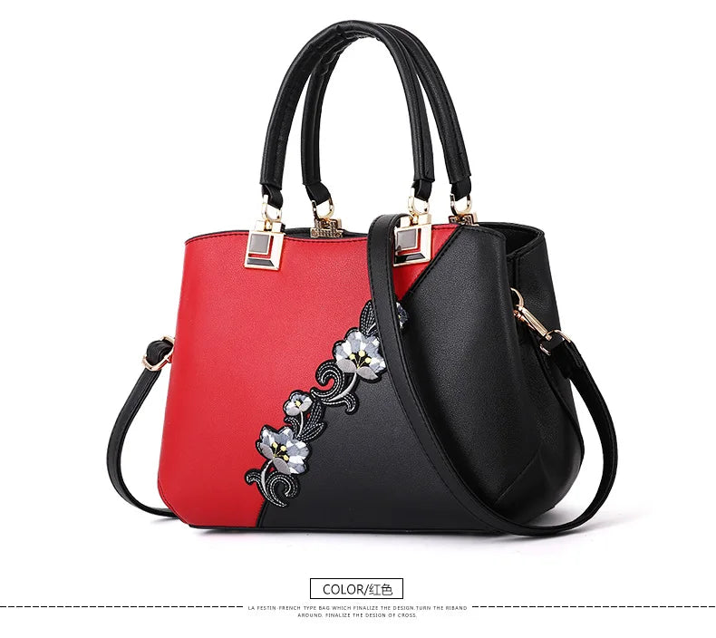 Embroidered Messenger Bags Women Leather Handbags Bags for Women 2021 Sac a Main Ladies Hand Bag Female Hand bag new