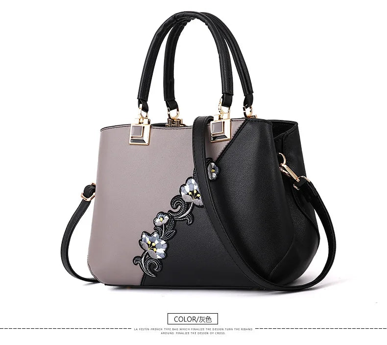 Embroidered Messenger Bags Women Leather Handbags Bags for Women 2021 Sac a Main Ladies Hand Bag Female Hand bag new