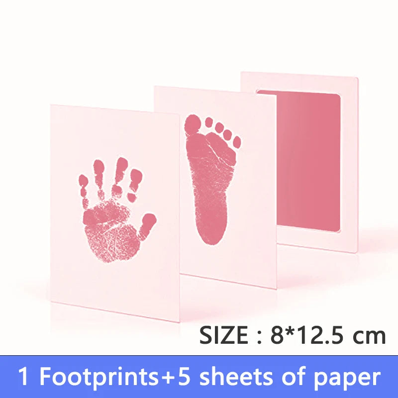 Baby Footprints Safe Non-Toxic Handprint Footprint Imprint Ink Pads Kits For Babies Paw Print Newborn Infant Souvenirs And Gifts