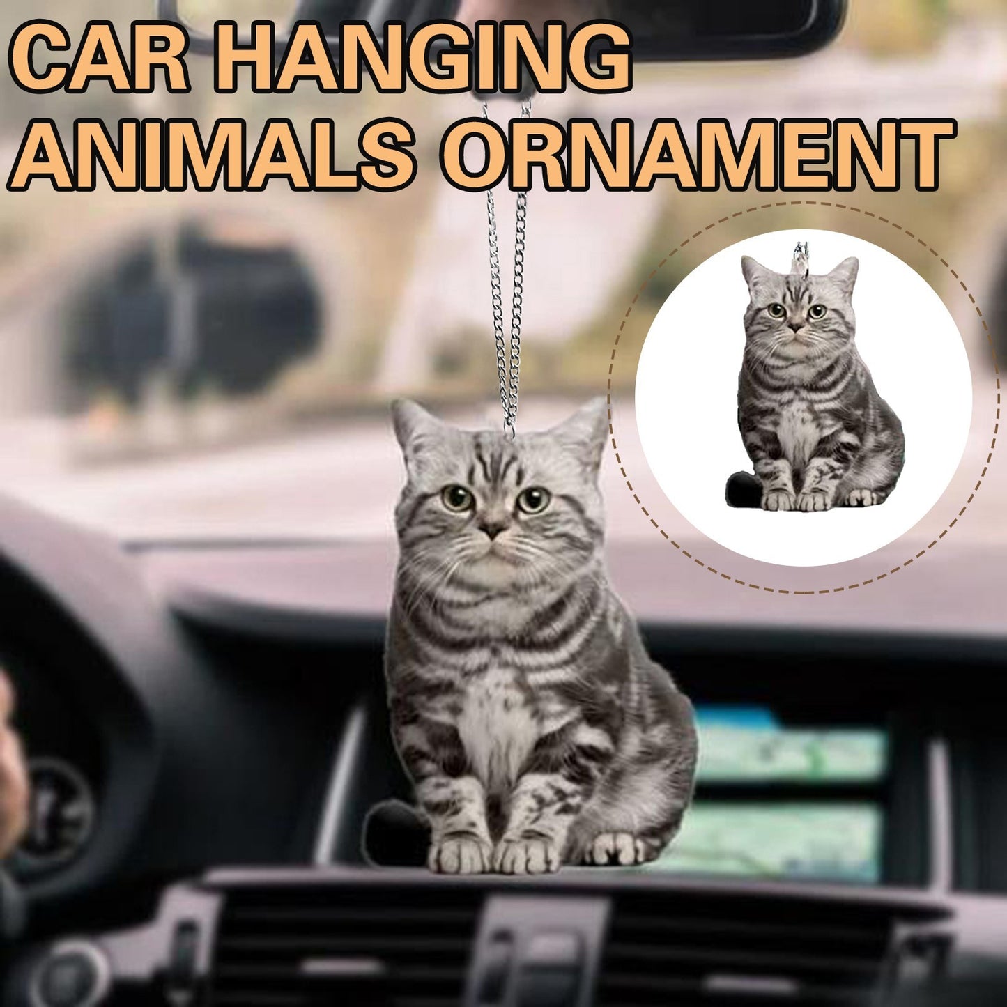 Cat Dog Vehicle Hanging Ornament Car Accessories Interior Decoration View Mirror Plane Auto Accesorios