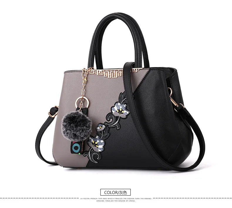 Embroidered Messenger Bags Women Leather Handbags Bags for Women 2021 Sac a Main Ladies Hand Bag Female Hand bag new