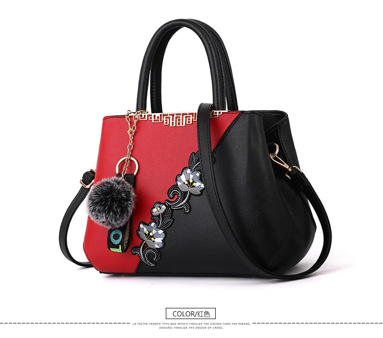 Embroidered Messenger Bags Women Leather Handbags Bags for Women 2021 Sac a Main Ladies Hand Bag Female Hand bag new