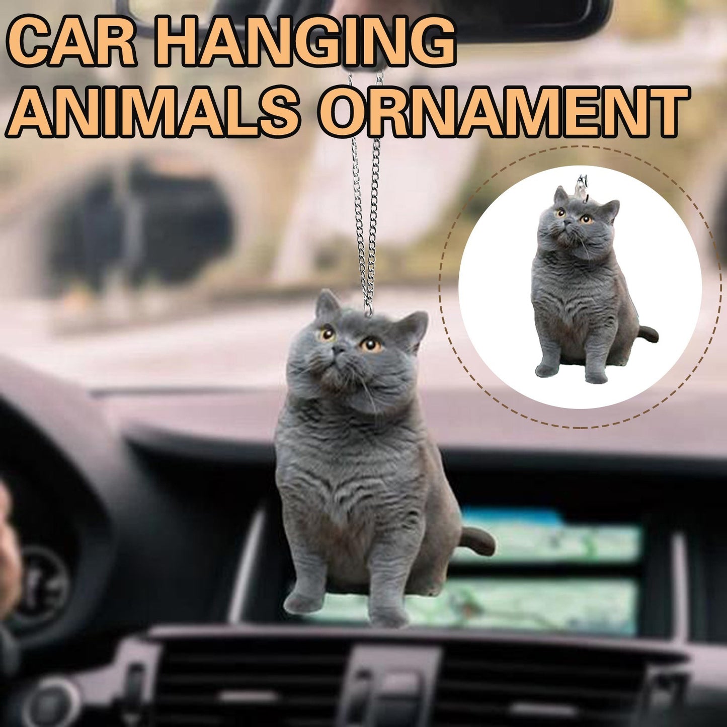 Cat Dog Vehicle Hanging Ornament Car Accessories Interior Decoration View Mirror Plane Auto Accesorios