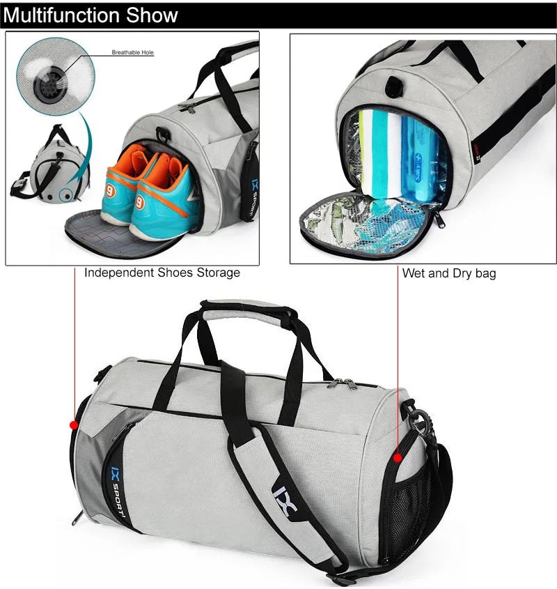 Men Gym Bag Dry Wet For Yoga Women Training Tas Travel Sac De Sport Outdoor Swim Women Shoes Fitness Weekender Shoulder Handbags