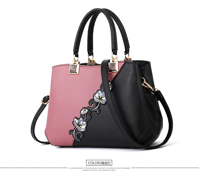 Embroidered Messenger Bags Women Leather Handbags Bags for Women 2021 Sac a Main Ladies Hand Bag Female Hand bag new