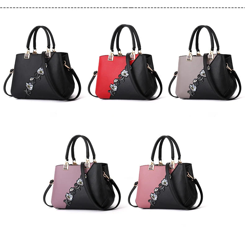 Embroidered Messenger Bags Women Leather Handbags Bags for Women 2021 Sac a Main Ladies Hand Bag Female Hand bag new