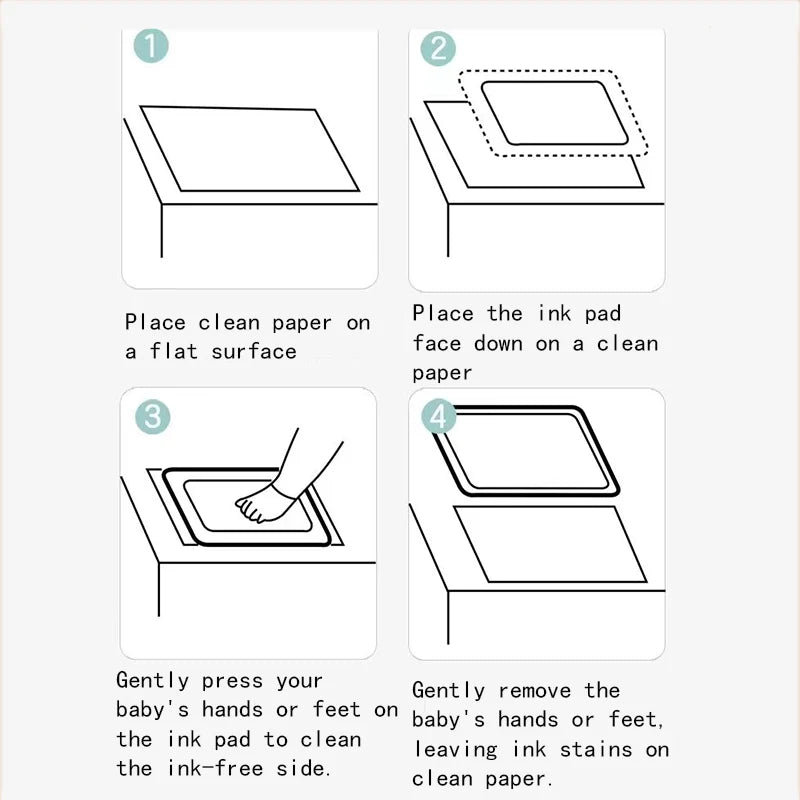 Baby Footprints Safe Non-Toxic Handprint Footprint Imprint Ink Pads Kits For Babies Paw Print Newborn Infant Souvenirs And Gifts