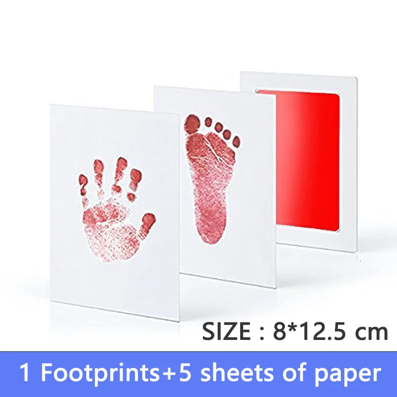 Baby Footprints Safe Non-Toxic Handprint Footprint Imprint Ink Pads Kits For Babies Paw Print Newborn Infant Souvenirs And Gifts