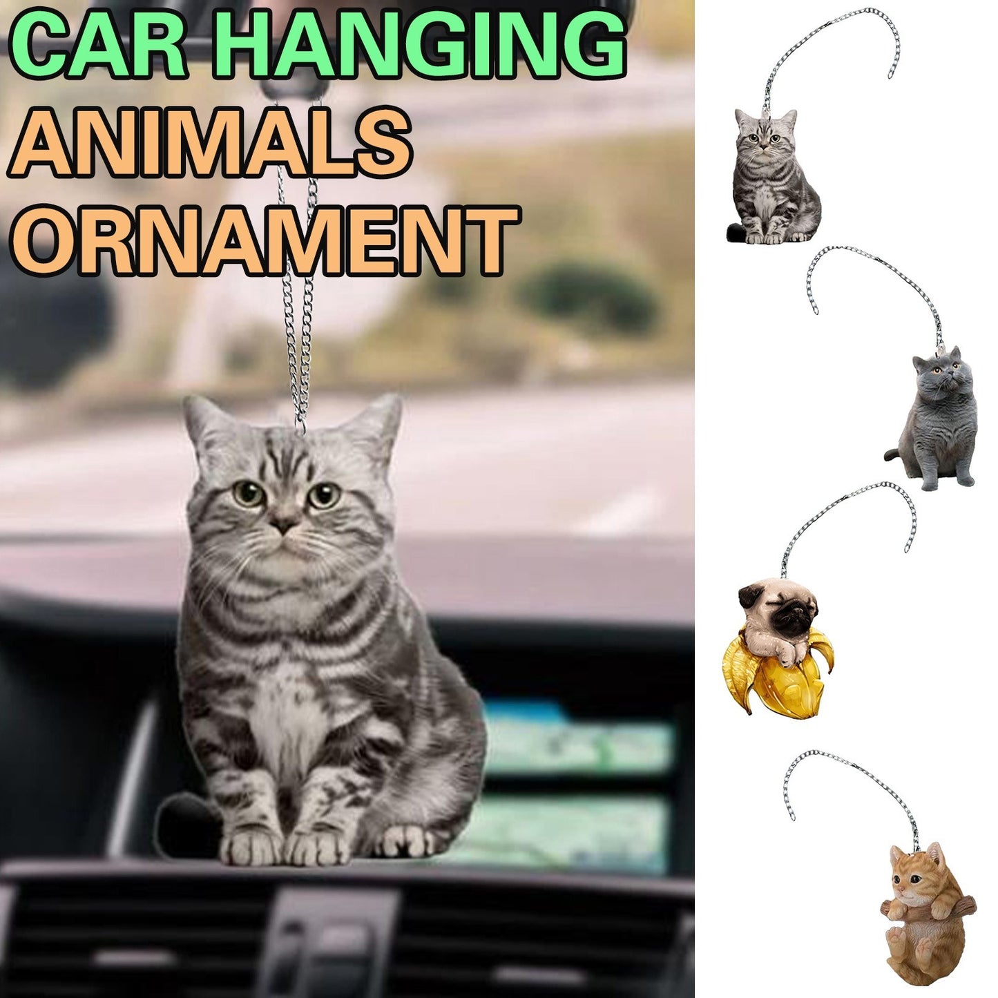 Cat Dog Vehicle Hanging Ornament Car Accessories Interior Decoration View Mirror Plane Auto Accesorios