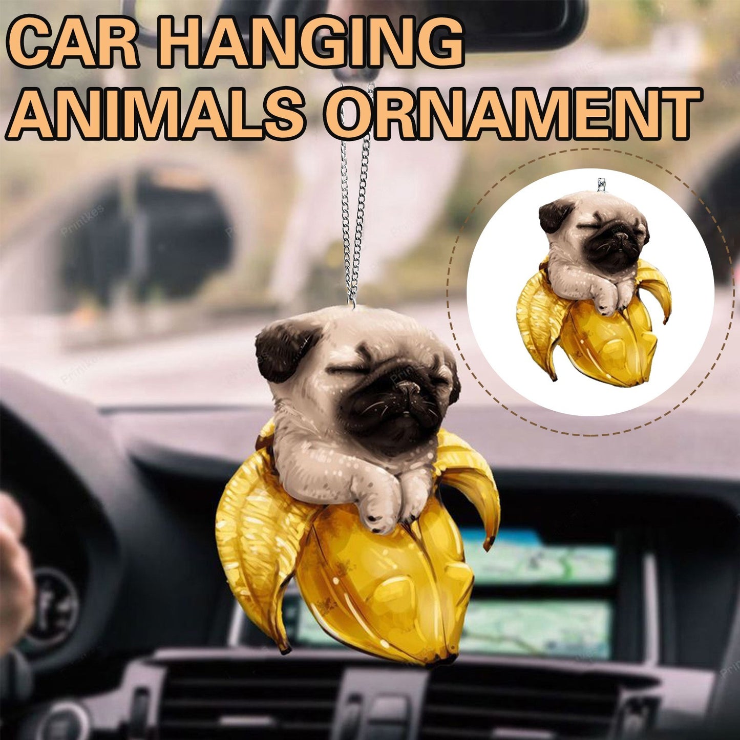 Cat Dog Vehicle Hanging Ornament Car Accessories Interior Decoration View Mirror Plane Auto Accesorios