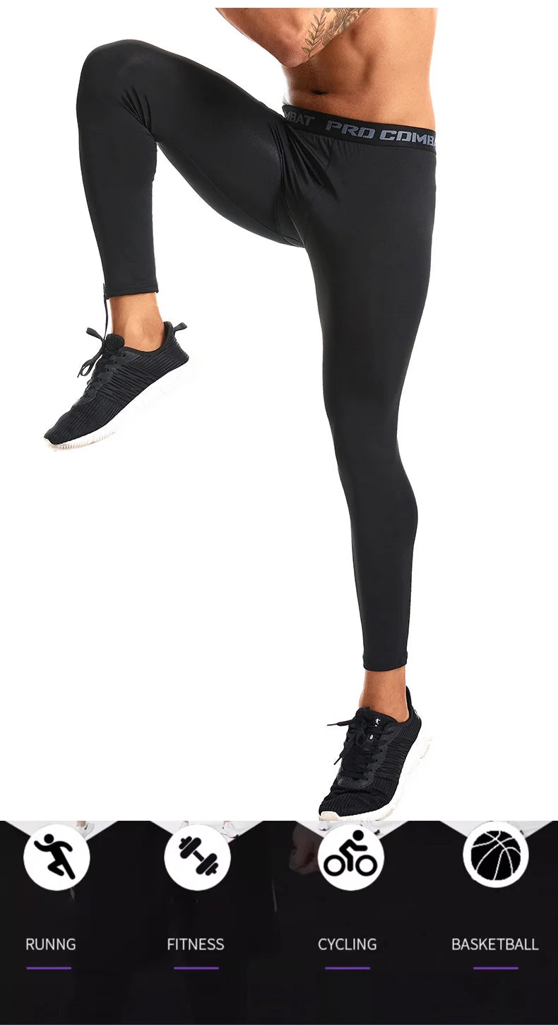 High-Performance Compression Leggings for Men Fitness Workouts Tights for Enhanced Fitness Performance and Running Comfort