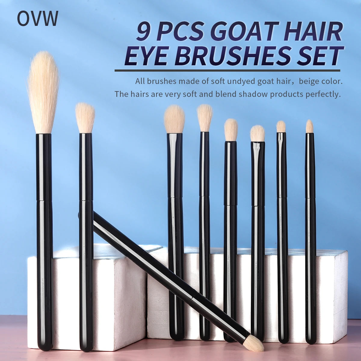 OVW Natural Makeup Brushes Set Eyeshadow Make Up Brush Goat Hair Kit for Makeup nabor kistey Blending  pinceaux maquillage