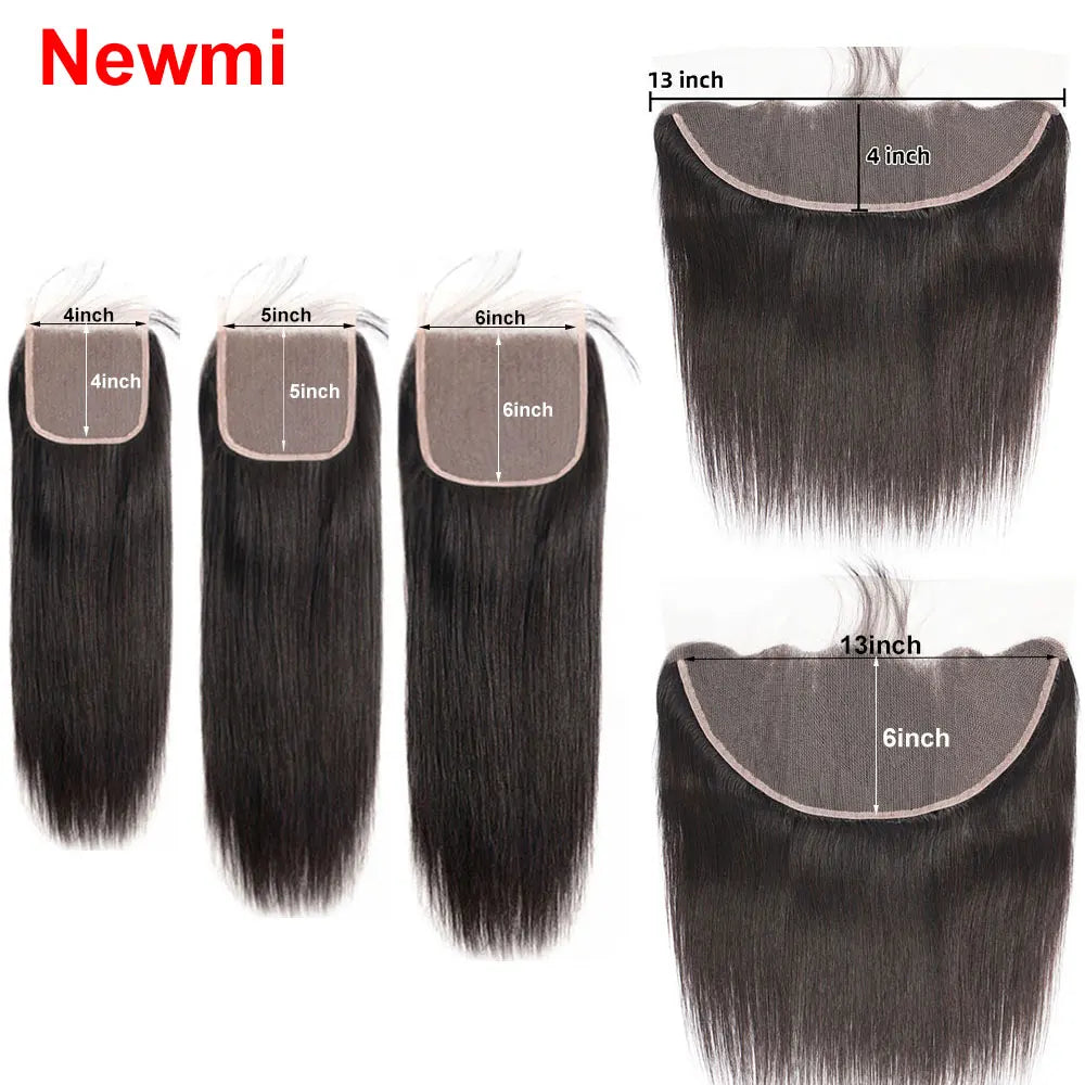 Straight 4x4 5x5 6x6 Lace Closure Human Hair Transparent   13x4 13x6 Lace Frontal Human Hair Ear to Ear Frontal Extensions