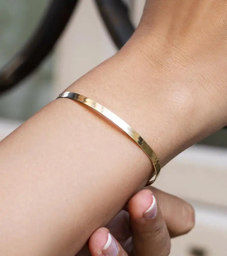 Minimalist Gold Color Herringbone Bracelet Flat Snake Chain Dainty Stack Bracelets for Women Handmade Jewelry Gifts Wholesale