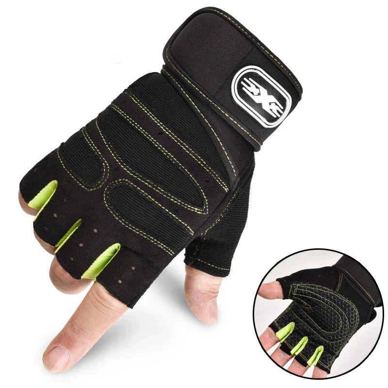 Gym Gloves for Women Men Fitness Weight Lifting Wristband Gloves Body Building Training Sports Exercise Cycling Glove Shockproof