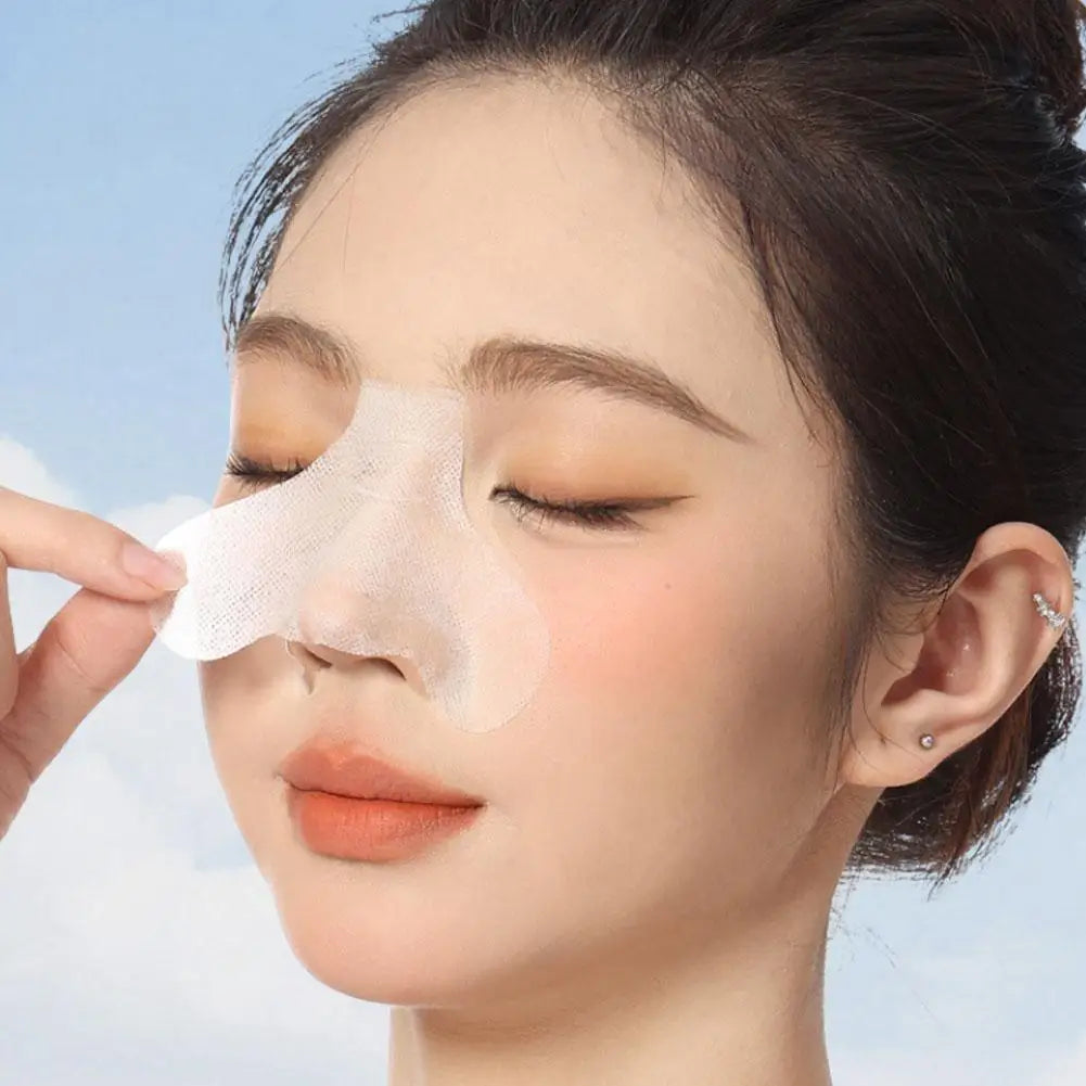 New 100pcs Disposable Nose Mask Paper Moisturizing Remove Blackhead Mask Strips Paper Cosmetic Cotton Skin Care Paper