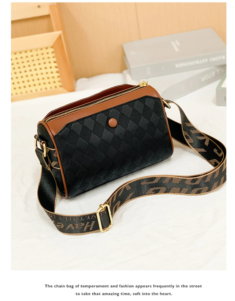 New Luxury High Quality Women Messenger Bag Famous Designer Lady Shoulder Bags Fashionable Checkered Trendy Crossbody Sac A Main