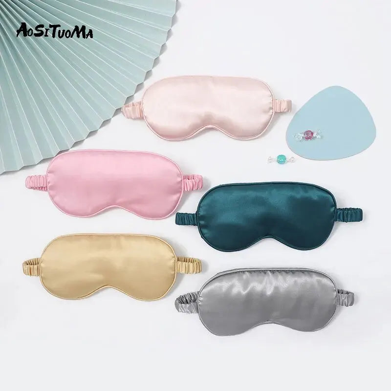 Breathable Double-sided Eye Mask, Mulberry Silk Sleep Shading Elastic Eye Cover