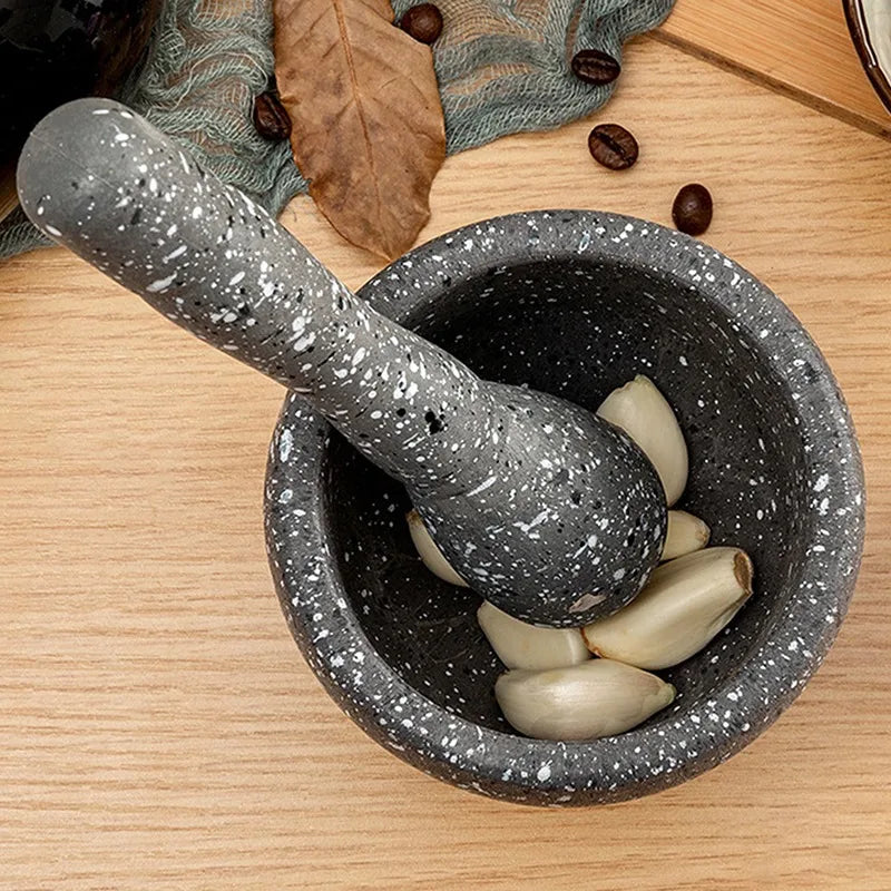 Pestle And Mortar Kit Manual Garlic Spice Press Pounder Salt Grinder Mill Squeezer Pepper Herbs Crusher Kitchen