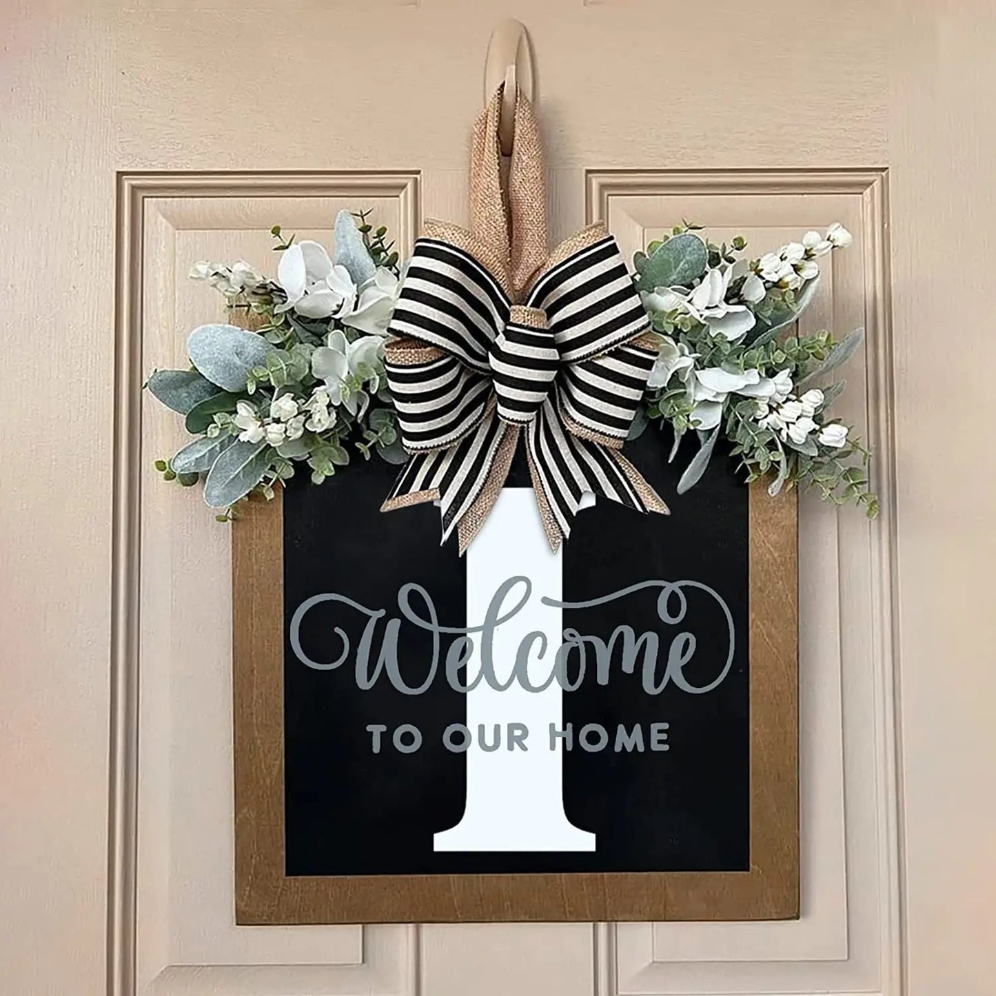 New Surname Year Round Front Door Wreath, Front Door Welcome Sign, 26 Letter Door Wreath Home Decoration Accessories декор New