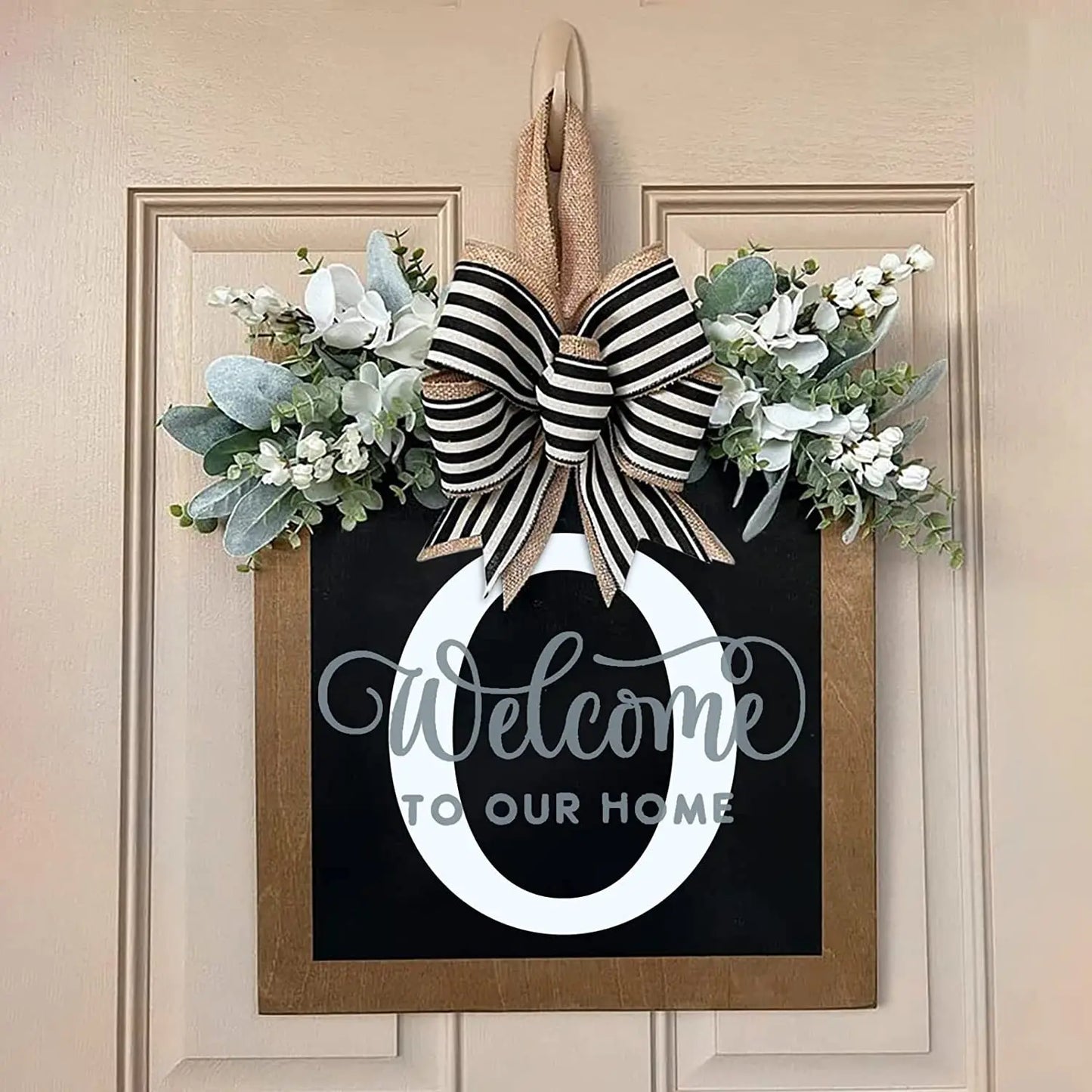 New Surname Year Round Front Door Wreath, Front Door Welcome Sign, 26 Letter Door Wreath Home Decoration Accessories декор New