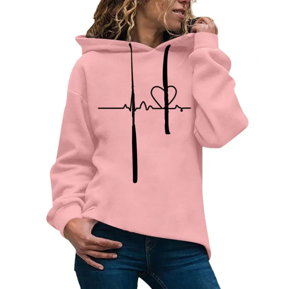 Winter Hoodie Drawstring Sweatshirt Keep Warm Plush Women Winter Hoodie Women Winter Hoodie  Female Clothes