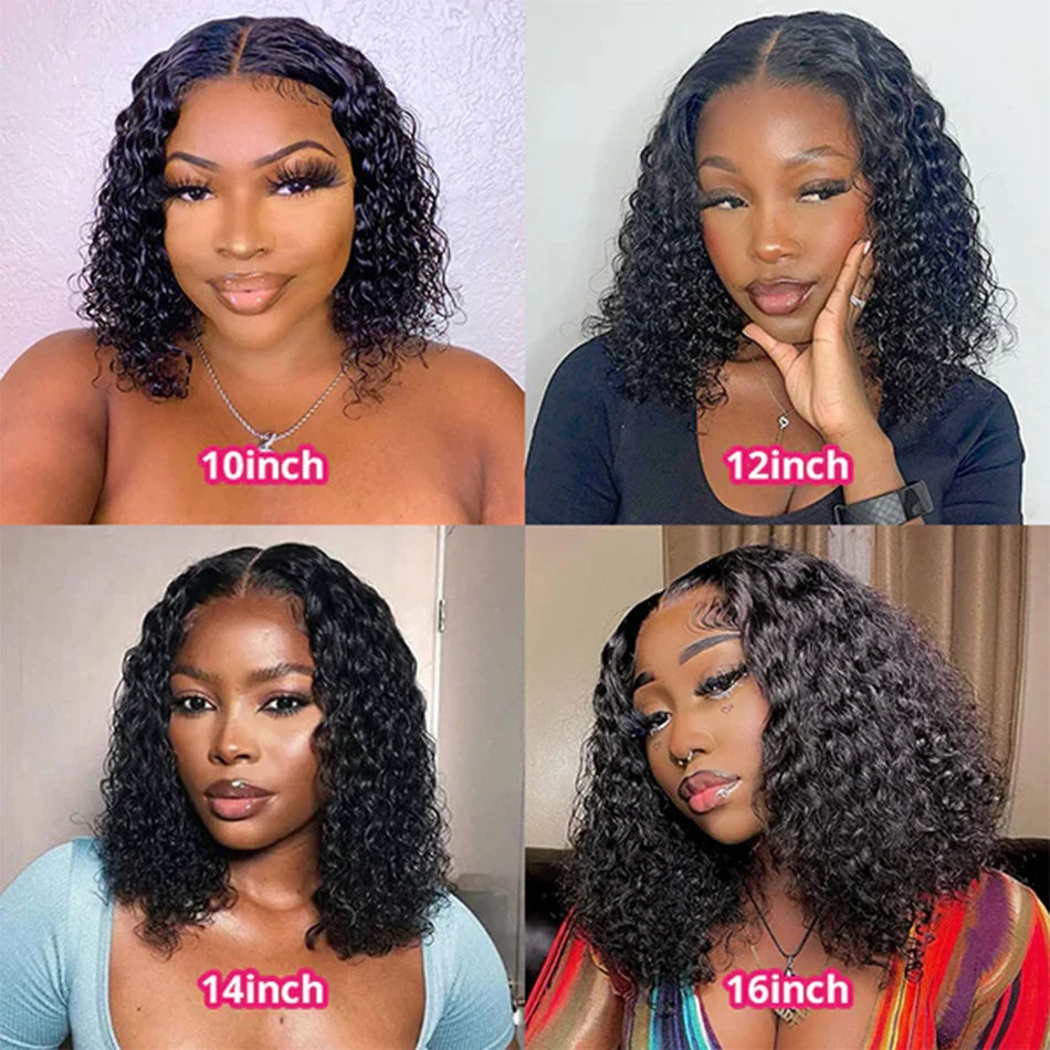 Glueless Wigs Short Bob Wigs Kiny Curly Lace Front Human Hair Wigs 13x4 Frontal Wet and Wavy 4x4 Closure Cheap Wigs On Sale