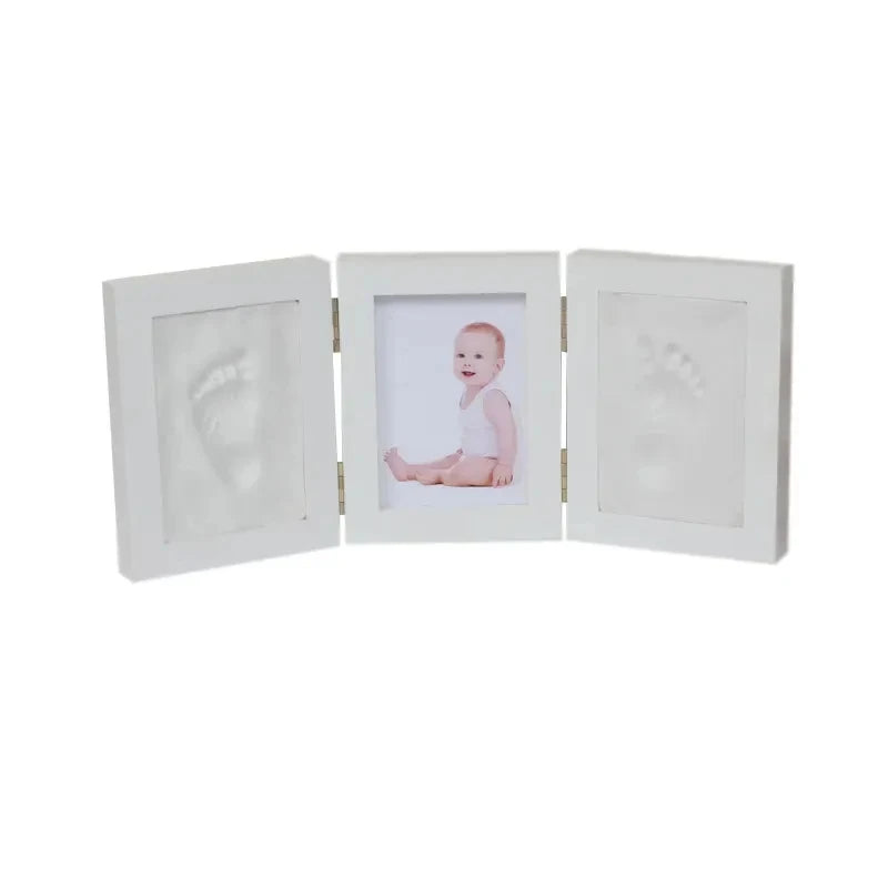 Baby Hand&Foot Print Hands Feet Mold Maker Bebe Baby Photo Frame With Cover Fingerprint Mud Set Baby Growth Memorial Gift