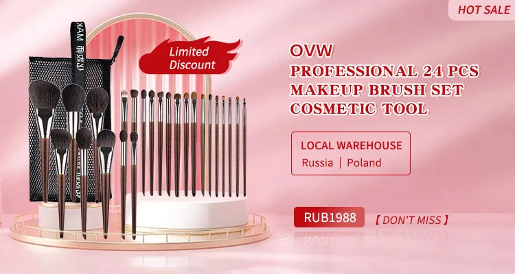 OVW Natural Makeup Brushes Set Eyeshadow Make Up Brush Goat Hair Kit for Makeup nabor kistey Blending  pinceaux maquillage