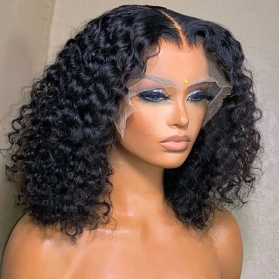 Glueless Wigs Short Bob Wigs Kiny Curly Lace Front Human Hair Wigs 13x4 Frontal Wet and Wavy 4x4 Closure Cheap Wigs On Sale