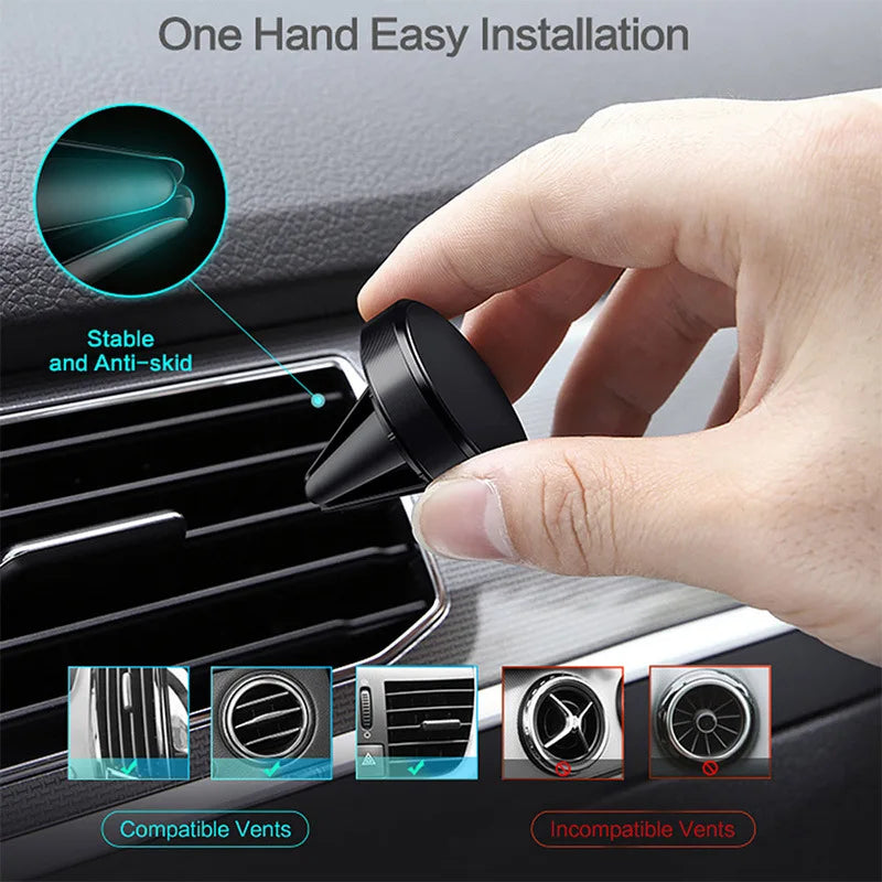 Magnetic Mobile Phone Holder Car Dashboard Bracket Car Air Vent Mount Universal Mobile Phone Stand Magnet Support for Iphone 13