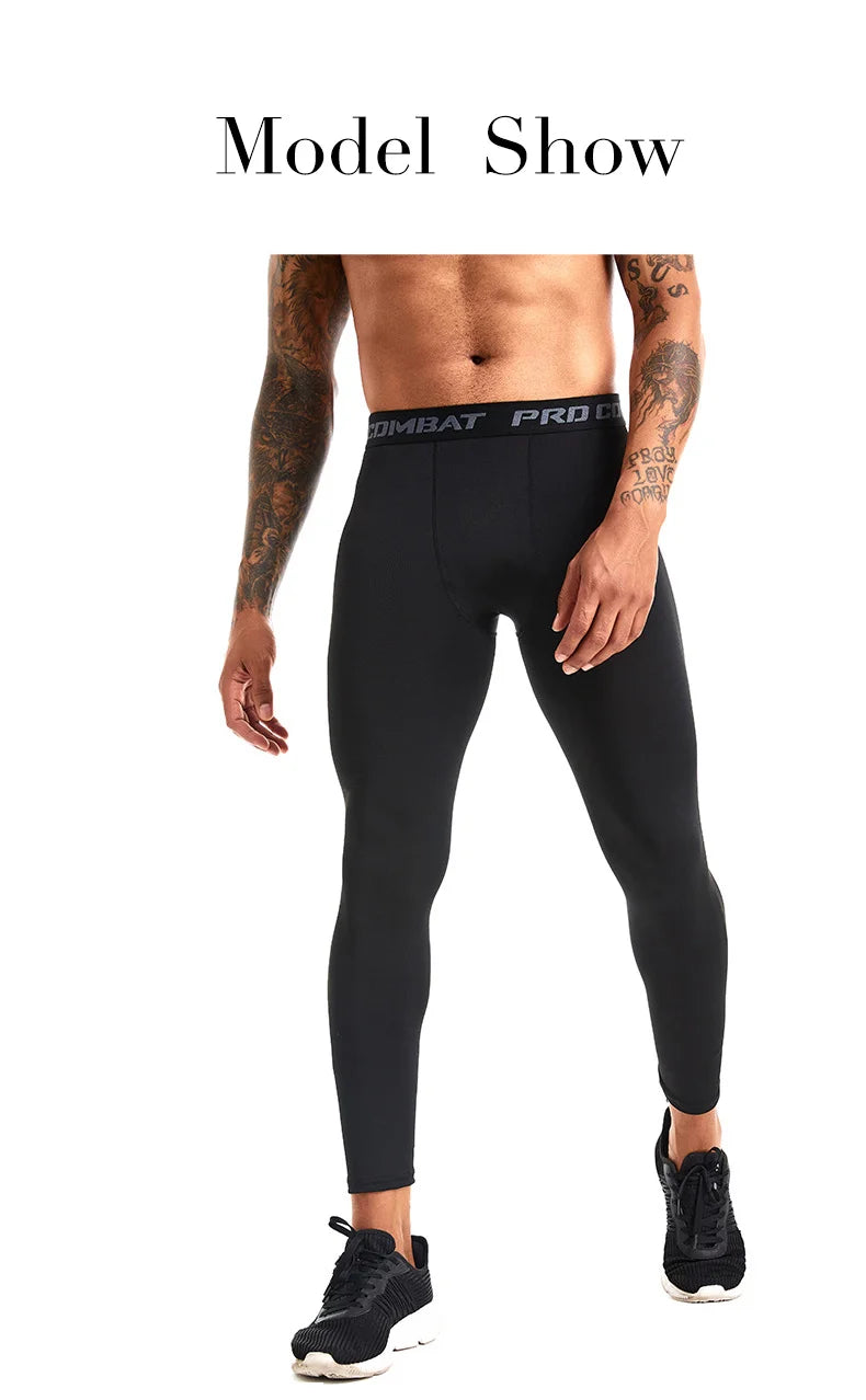 High-Performance Compression Leggings for Men Fitness Workouts Tights for Enhanced Fitness Performance and Running Comfort