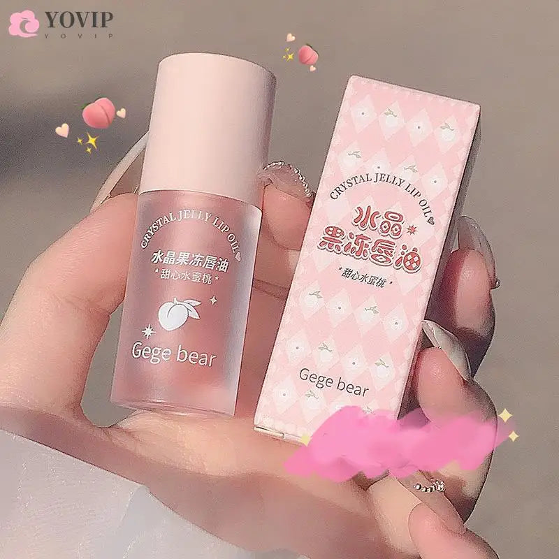 Crystal Jelly Lip Oil Hydrating Plumping Lip Gloss Coat For Cute Makeup Lipsticks Tinted Clear Serum Fruit Lip Balm Cosmetics