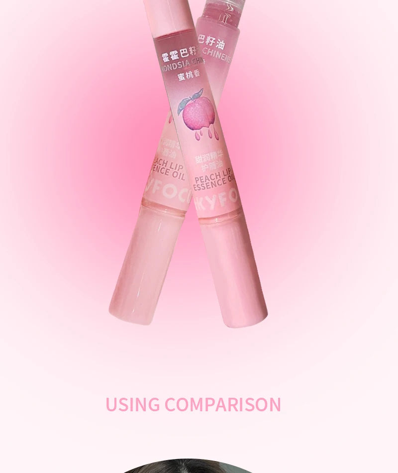 Peach Lip Oil Moisturizing Glass Lip Gloss Fragrance Non-sticky Lip Tint Lips Plumper Autumn and Winter Lips Care Serum Primer