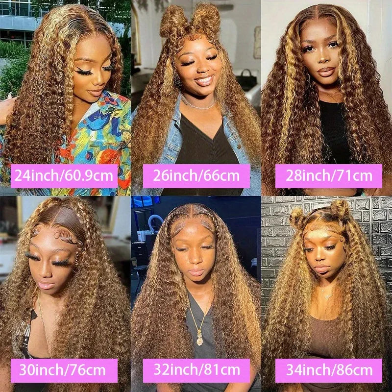 Highlight Wig Human Hair Deep Wave Frontal Wig Hd Lace Wig 13x6 Human Hair 13x4 Water Wave Wigs Curly Lace Front Human Hair Wig