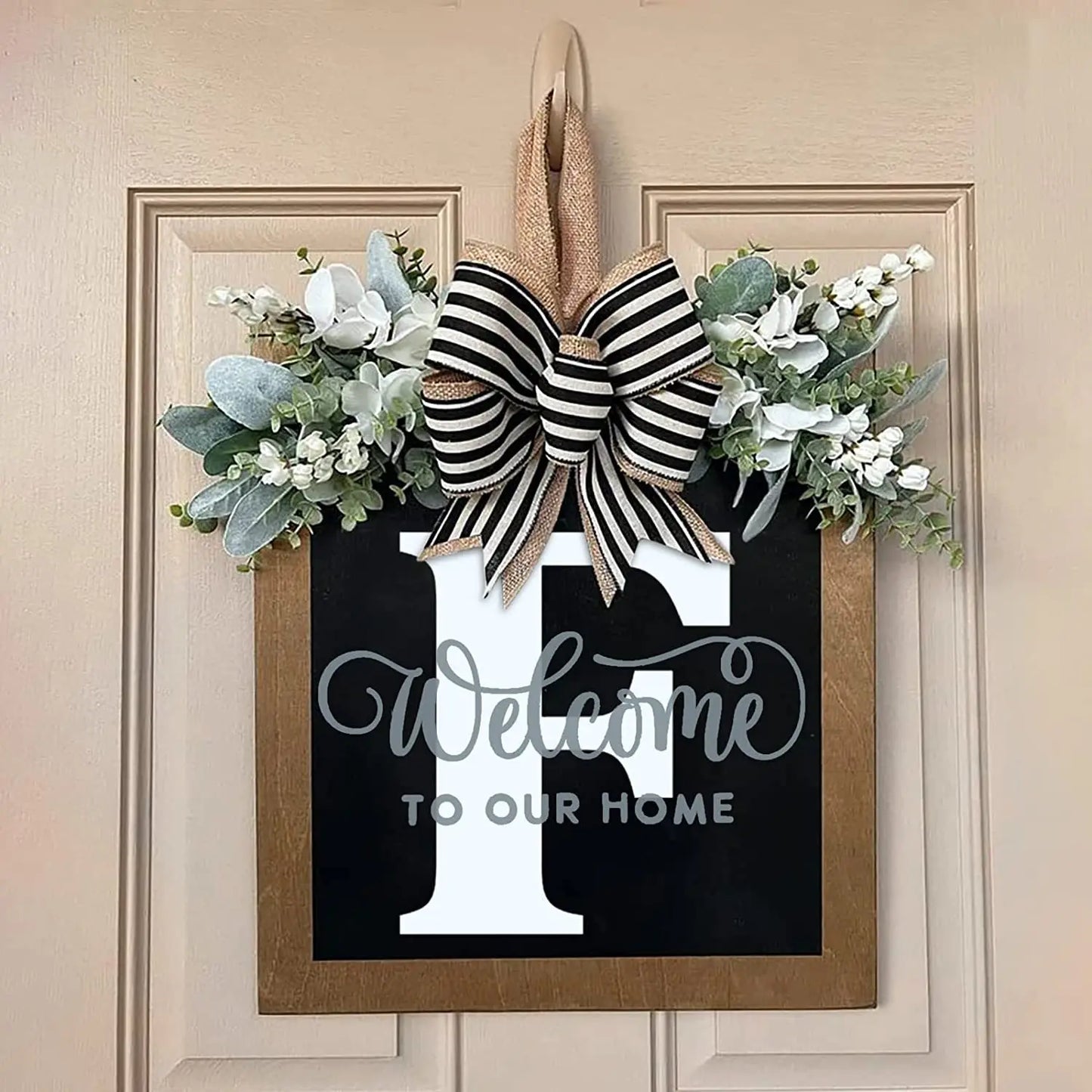 New Surname Year Round Front Door Wreath, Front Door Welcome Sign, 26 Letter Door Wreath Home Decoration Accessories декор New