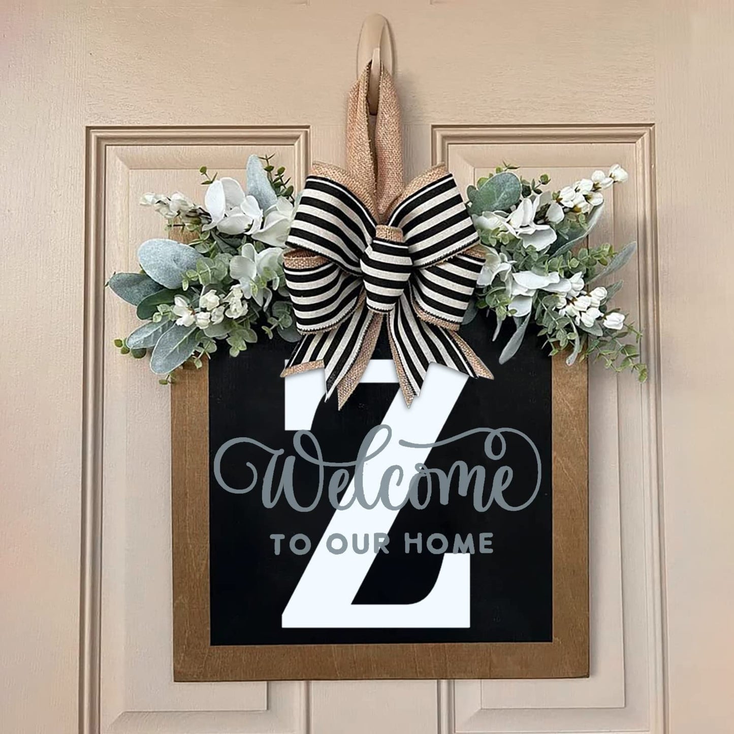 New Surname Year Round Front Door Wreath, Front Door Welcome Sign, 26 Letter Door Wreath Home Decoration Accessories декор New