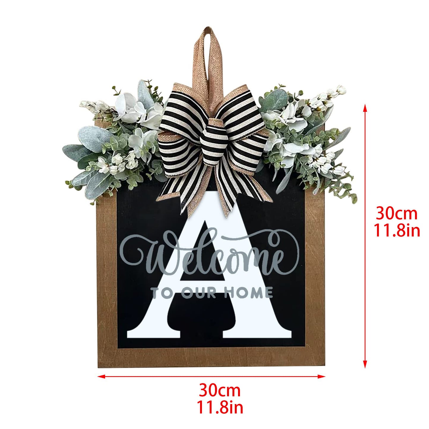 New Surname Year Round Front Door Wreath, Front Door Welcome Sign, 26 Letter Door Wreath Home Decoration Accessories декор New