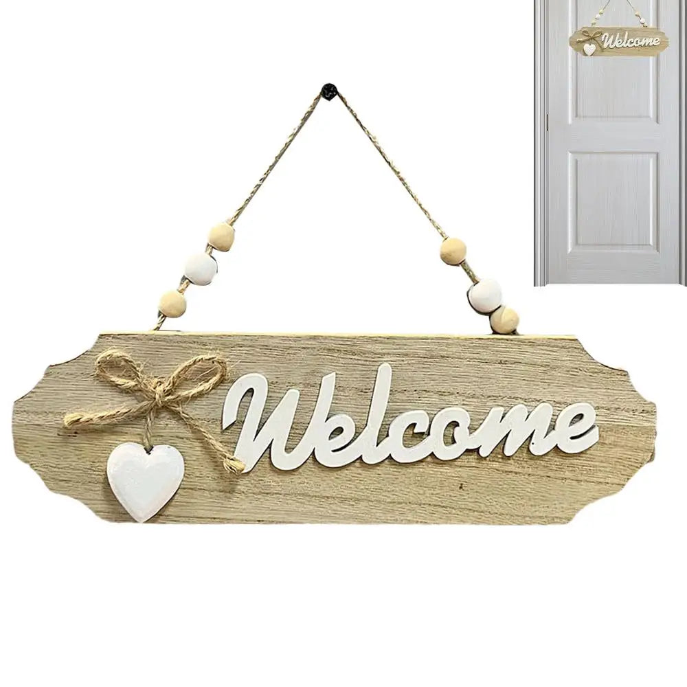 Welcome Sign For Wall Wood Welcome Sign Home Decor English Letter Design Wall Sign Decor Holiday Hotels Ornament All Season