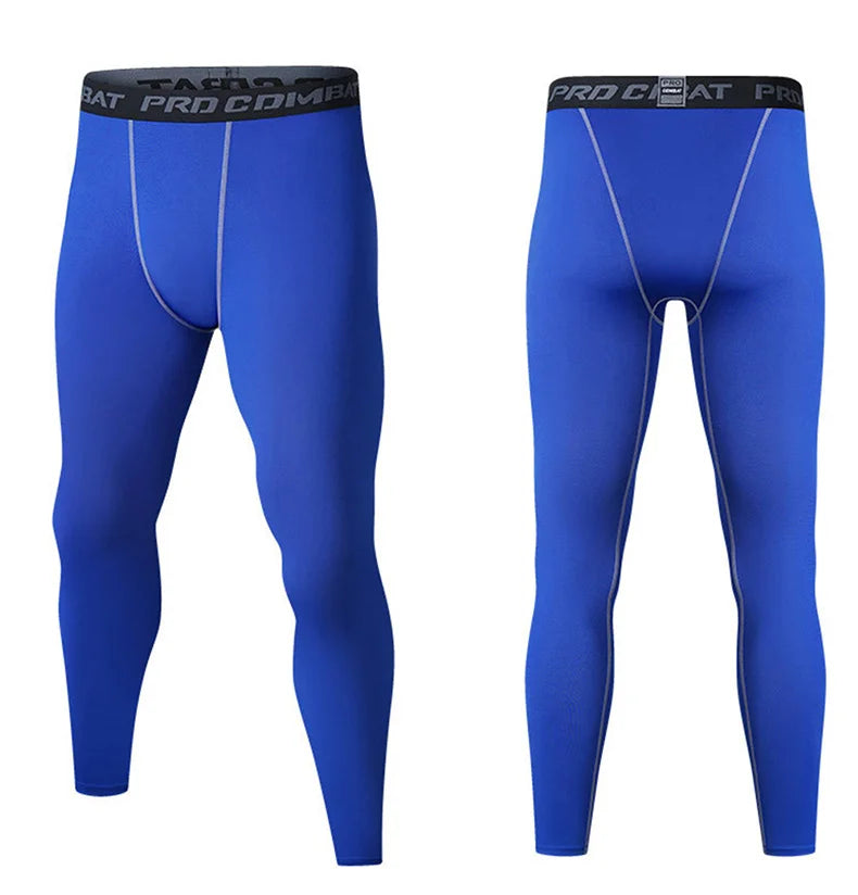 Men's Running Leggings Sportswear Quick Dry Gym Fitness Tights Workout Training Jogging Sports Trousers Compression Sport Pants