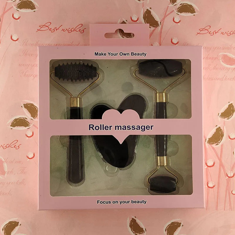 3pcs Set Resin Roller Massager for Face Body Gua Sha Face Care Beauty Health Massage Tool Roller Not Jade Stone Facial Massager