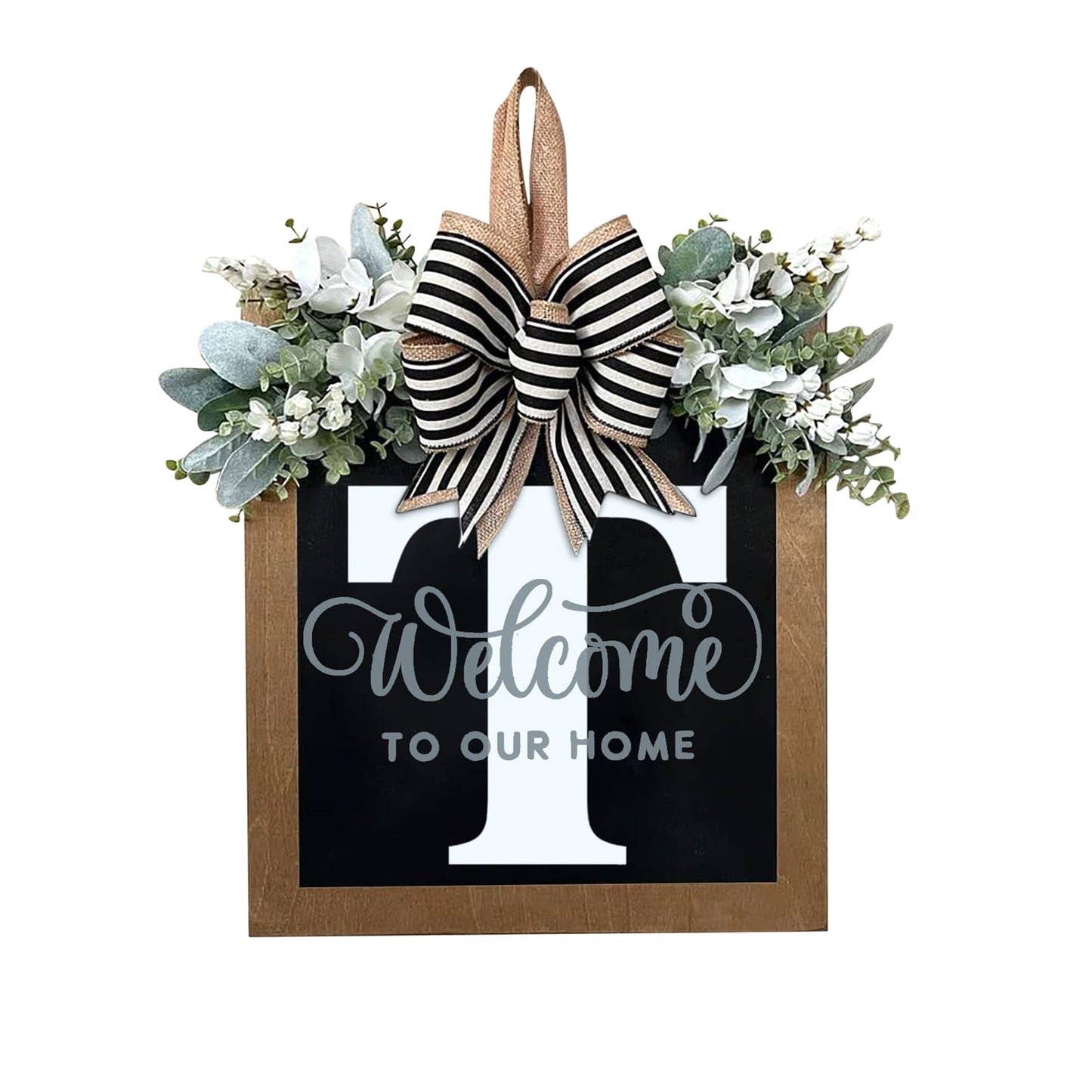 New Surname Year Round Front Door Wreath, Front Door Welcome Sign, 26 Letter Door Wreath Home Decoration Accessories декор New