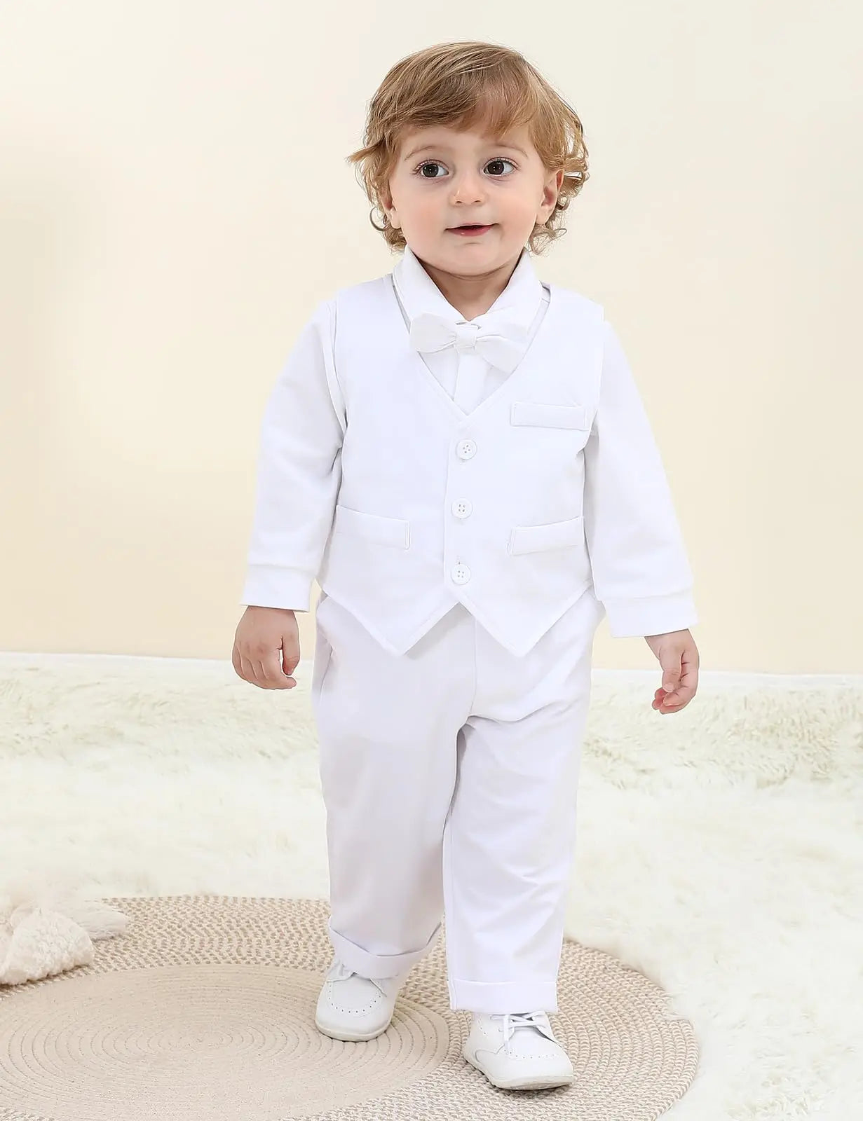 Baby Boys Suit Infant Formal Outfit Wedding 1st Birthday Dress Outfits Newborn Bodysuit Vest  Pants Gentleman Clothes Sets