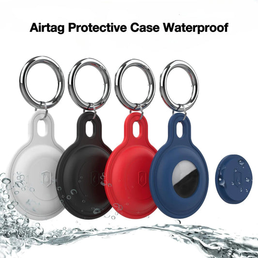 Cover for Apple Airtags Case for Airtag Protective Cat Dog Accessories Key Tag for Airtags Keychain Silicone Waterproof Bague