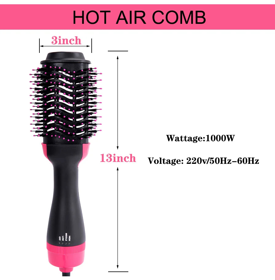 Curling Thermal Brush Professiona 3 In 1 One Step Round Brush For Hair Curler Hot Volumizing Brush Styler Curling Comb For Hair