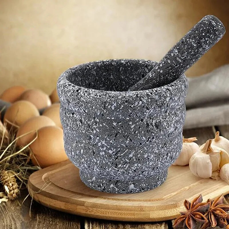 Pestle And Mortar Kit Manual Garlic Spice Press Pounder Salt Grinder Mill Squeezer Pepper Herbs Crusher Kitchen