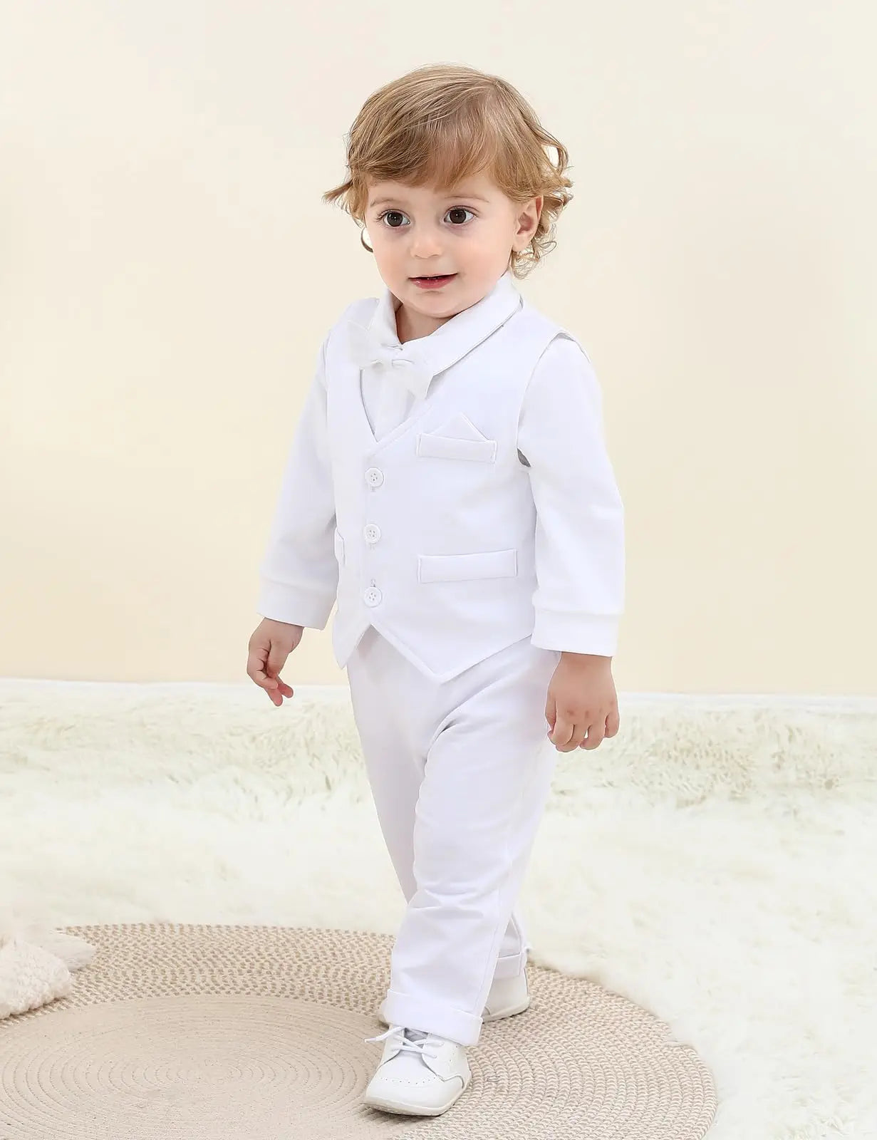 Baby Boys Suit Infant Formal Outfit Wedding 1st Birthday Dress Outfits Newborn Bodysuit Vest  Pants Gentleman Clothes Sets