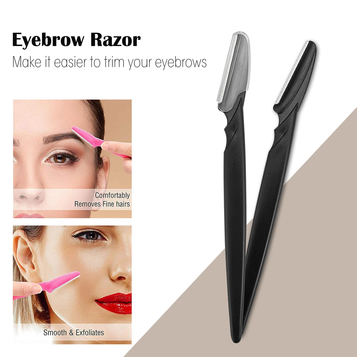 12 Pcs Mix Color Eyebrow Razor Women Face And Body Safe Trimmer Hair Shaver Eye Brow Remover With Cover Small Makeup Tools Set