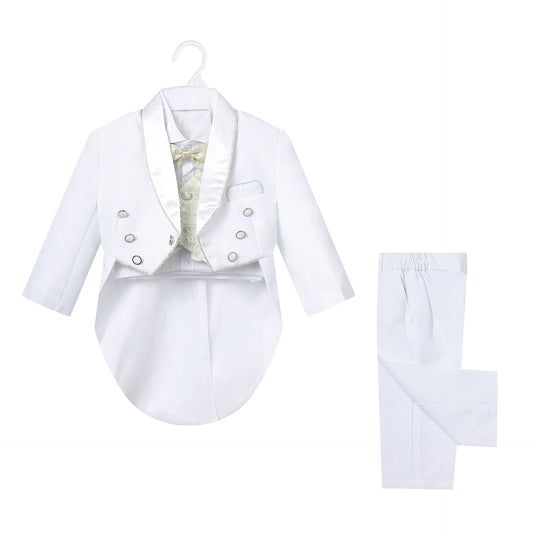 Little Boy Tuxedo/Baby Boy Clothes/Gentleman Bowtie Baby Boys 5-piece Suit Set 931A