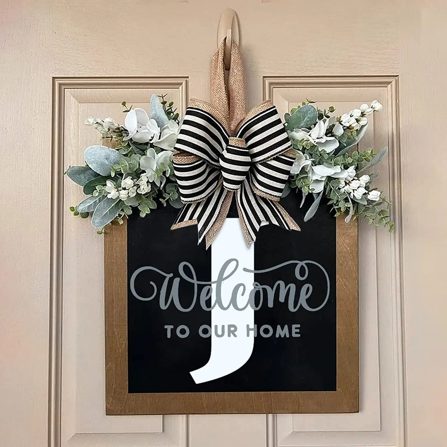 New Surname Year Round Front Door Wreath, Front Door Welcome Sign, 26 Letter Door Wreath Home Decoration Accessories декор New